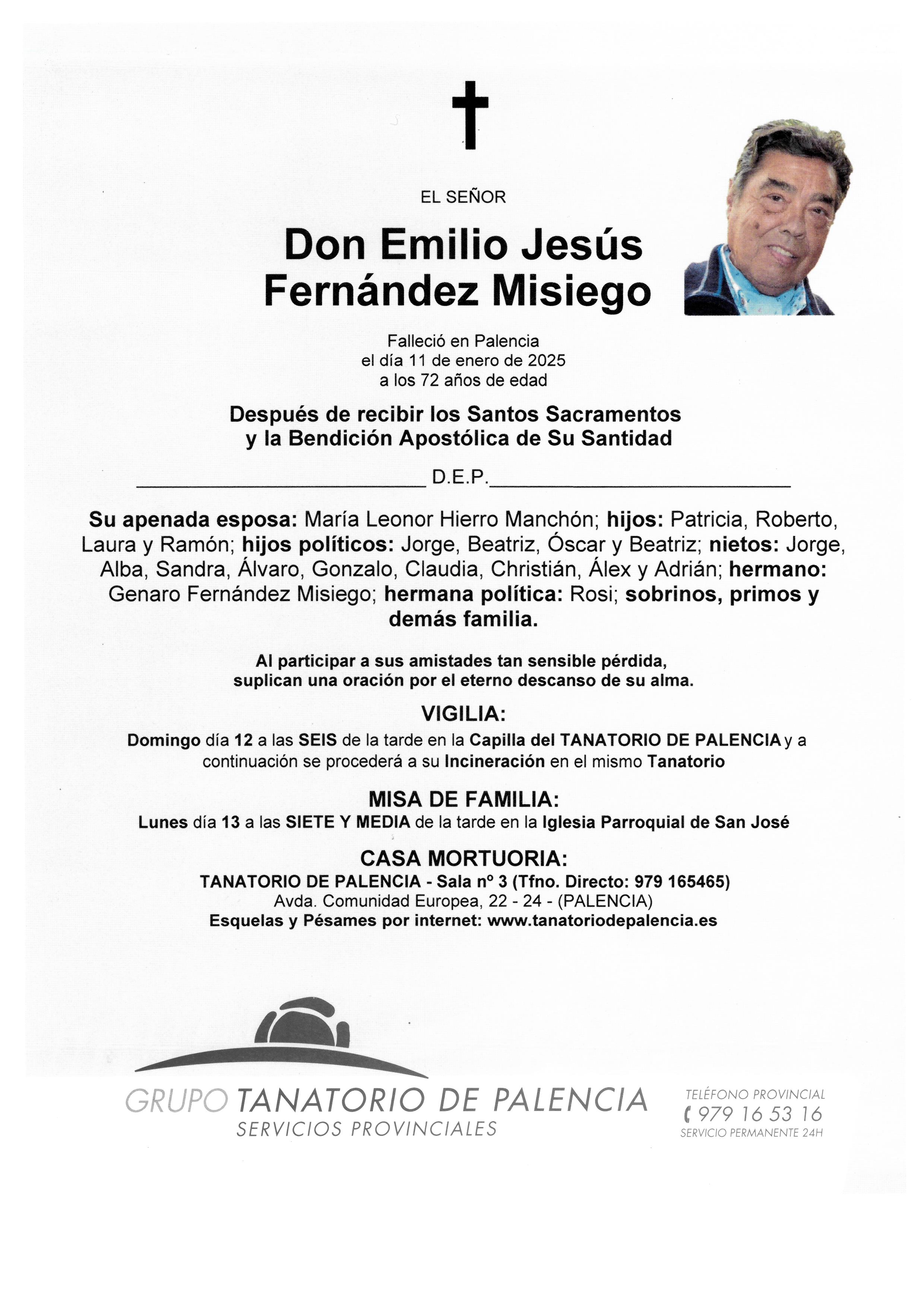 EL SEÑOR DON EMILIO JESÚS FERNÁNDEZ MISIEGO